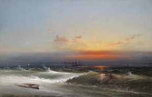 海岸の風景の夜の気分 作： James Hamilton